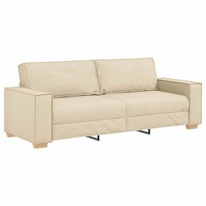 Set di divani con cuscino 3 pcs Crema 220 x 78 x 84 cm Tessuto 3324616
