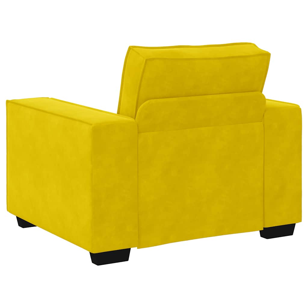 Set di Divani 3 pz con Cuscini giallo in Velluto 3324624