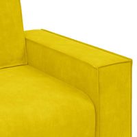 Set di Divani 3 pz con Cuscini giallo in Velluto