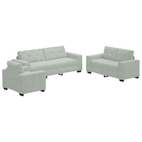 Set di divani con cuscino 3 pcs Grigio 221 x 78 x 80 cm Velluto 3324639