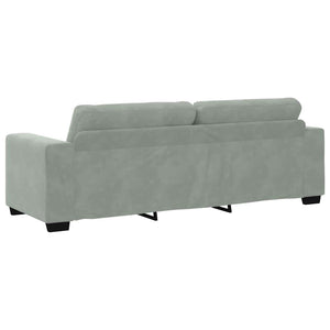 Set di divani con cuscino 3 pcs Grigio 221 x 78 x 80 cm Velluto 3324639
