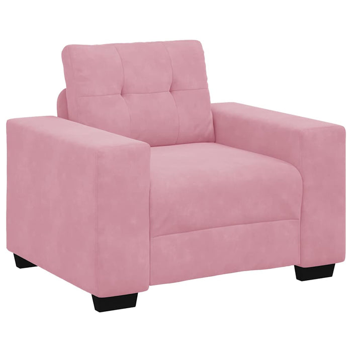 Set di divani con cuscino 3 pcs Rosa 221 x 78 x 80 cm Velluto 3324642