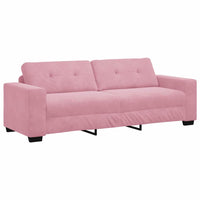 Set di divani con cuscino 3 pcs Rosa 221 x 78 x 80 cm Velluto 3324642