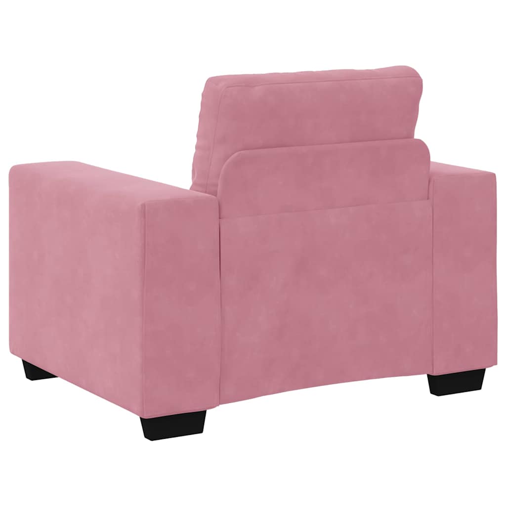Set di divani con cuscino 3 pcs Rosa 221 x 78 x 80 cm Velluto 3324642
