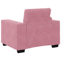 vidaXL Set di divani con cuscino 3 pcs Rosa 221 x 78 x 80 cm Velluto