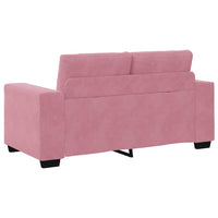 vidaXL Set di divani con cuscino 3 pcs Rosa 221 x 78 x 80 cm Velluto