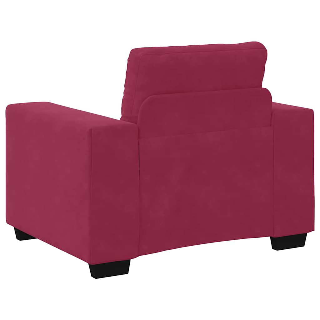 Set di divani 3 pcs Rosso Vino 221 x 78 x 80 cm Velluto 3324643