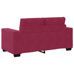 Set di divani 3 pcs Rosso Vino 221 x 78 x 80 cm Velluto 3324643
