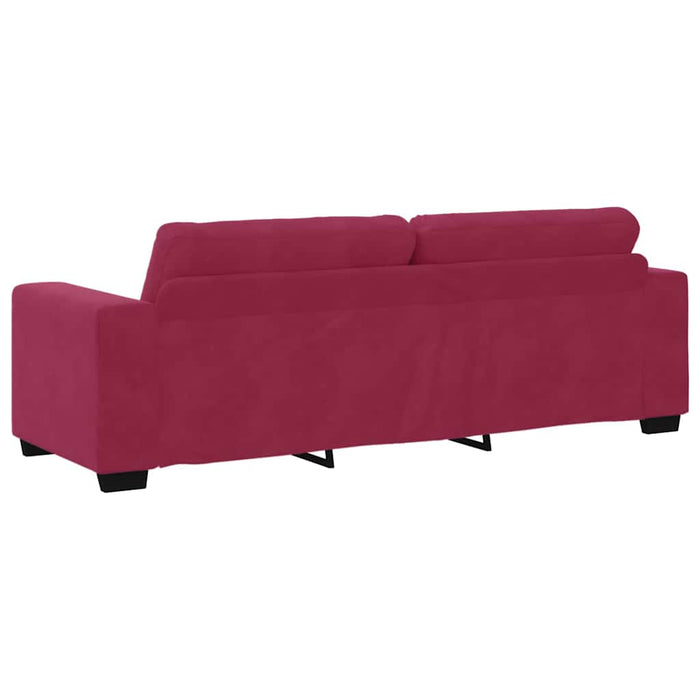 Set di divani 3 pcs Rosso Vino 221 x 78 x 80 cm Velluto 3324643