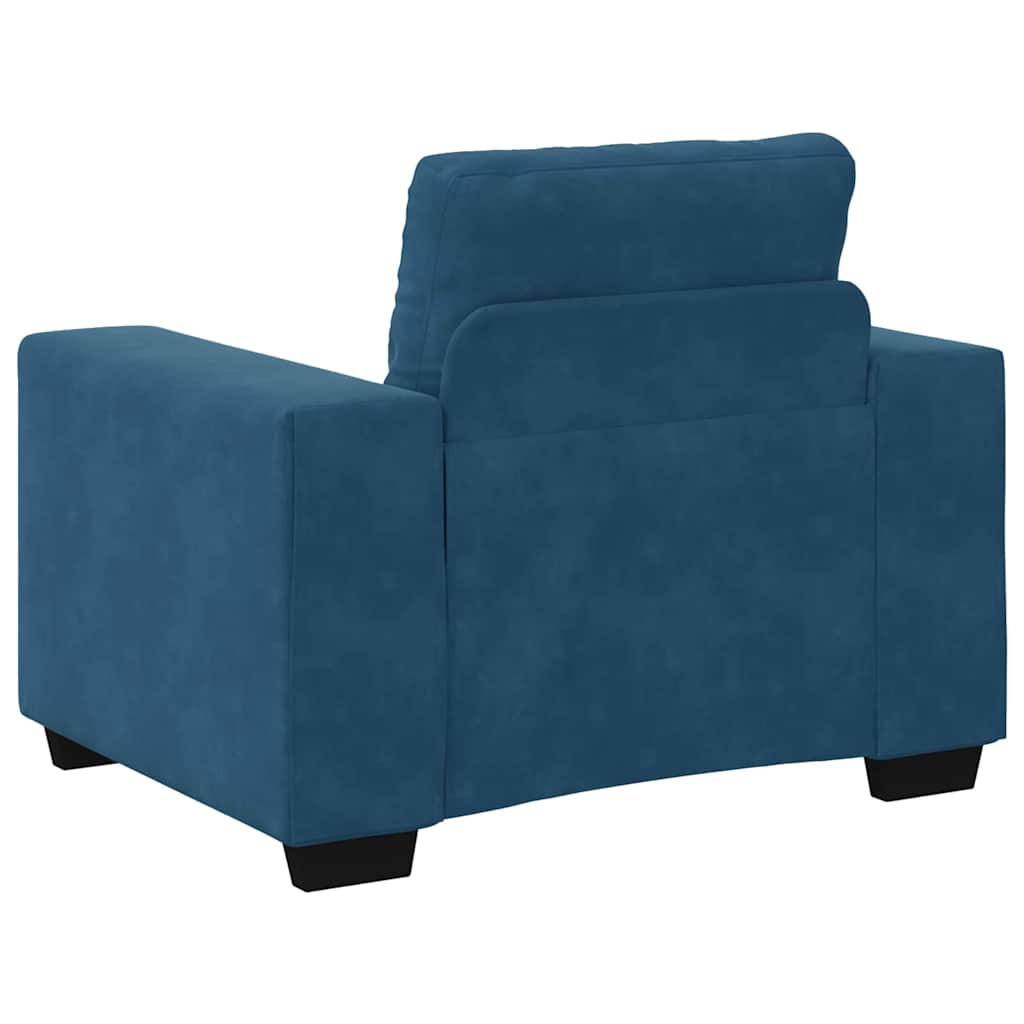 Set di divani con cuscino 3 pcs Blu 221 x 78 x 80 cm Velluto 3324648