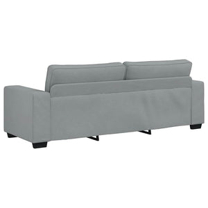Set di Divani 3 pz con Cuscini Grigio Chiaro in Tessuto 3324649