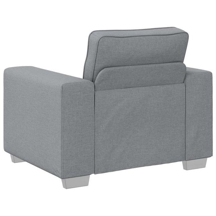 Divano 3 pcs Grigio chiaro Tessuto misto lino 3324658