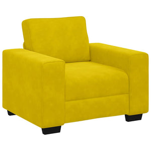 Set di Divani 3 pz con Cuscini giallo in Velluto 3324673