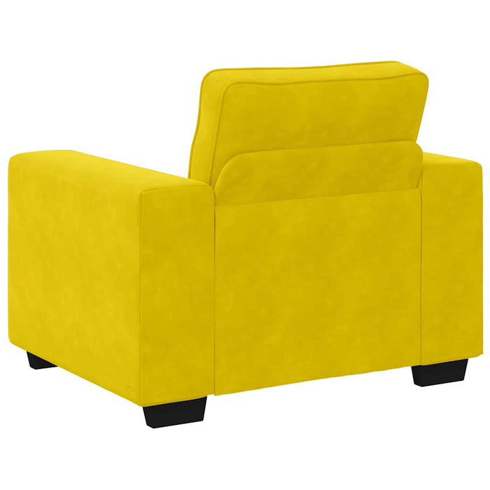 Set di Divani 3 pz con Cuscini giallo in Velluto 3324673