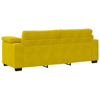 Set di Divani 3 pz con Cuscini giallo in Velluto