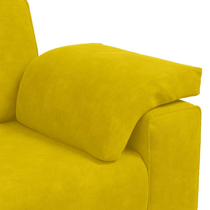 Set di Divani 3 pz con Cuscini giallo in Velluto 3324673
