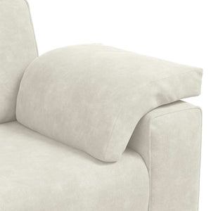 Set di Divani 3 pz con Cuscini Crema in Velluto 3324675