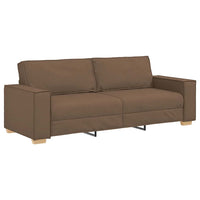 vidaXL Set di Divani 2 pz con Cuscini Marrone in Tessuto