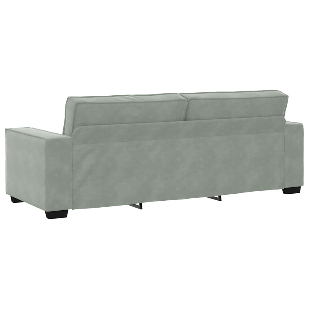 Set di Divani 2 pz con Cuscini Grigio Chiaro in Velluto 3324700