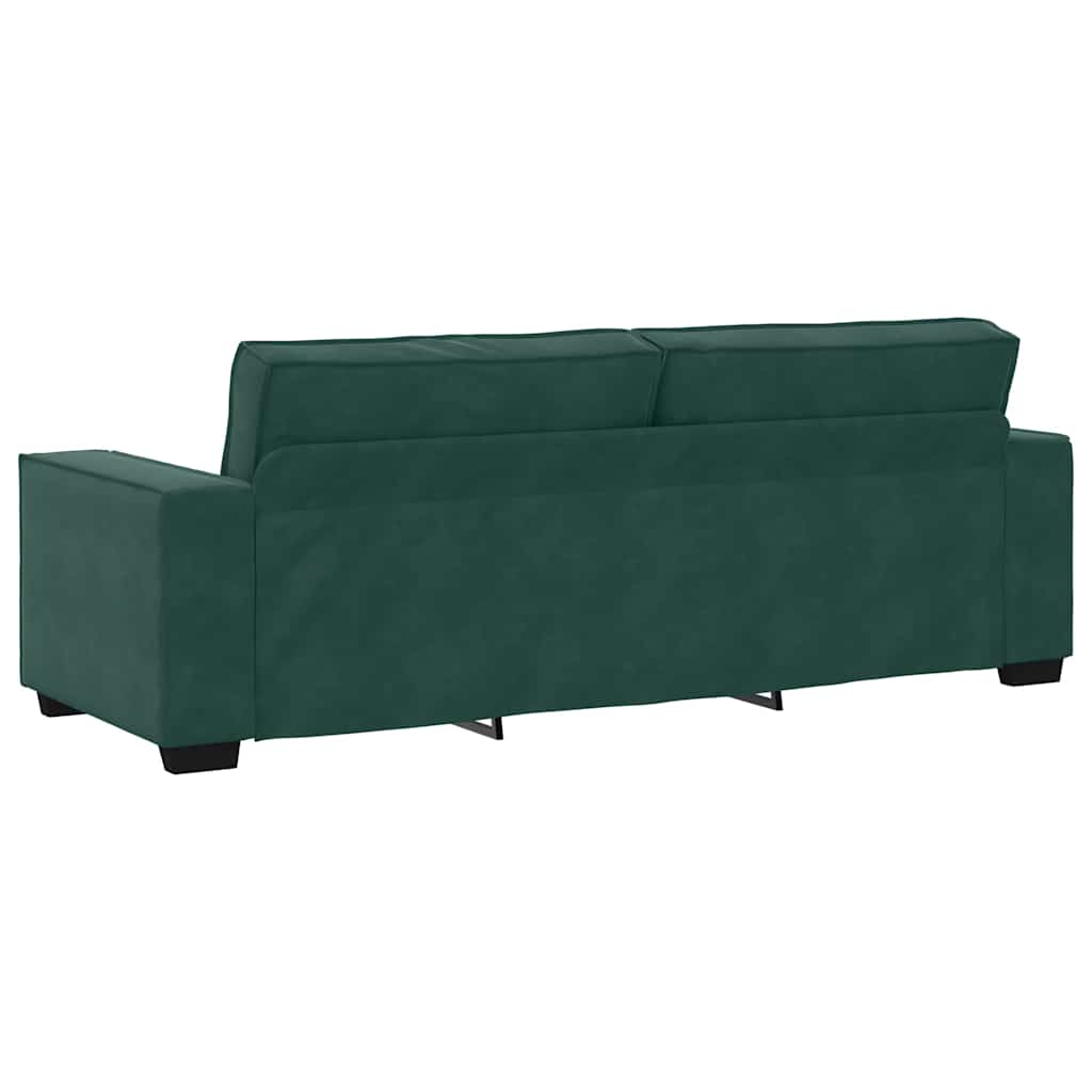 Set di Divani 2 pz con Cuscini Verde scuro in Velluto 3324702
