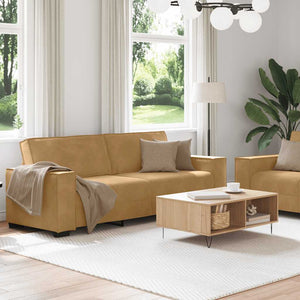 vidaXL Set di Divani 2 pz con Cuscini Marrone in Velluto