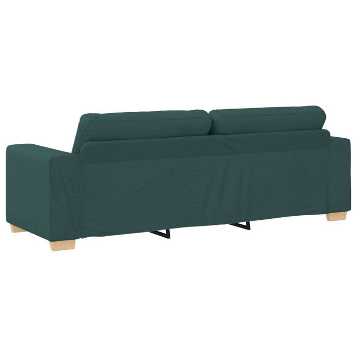 Divano 2 pcs Verde Tessuto misto lino 3324715