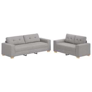 Divano 2 pcs Grigio Tessuto misto lino 3324718