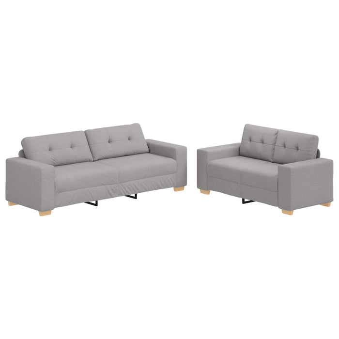 Divano 2 pcs Grigio Tessuto misto lino 3324718