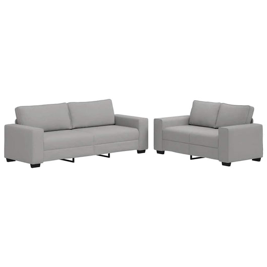 Set di Divani 2 pz con Cuscini Grigio Nuvola in Tessuto 3324739