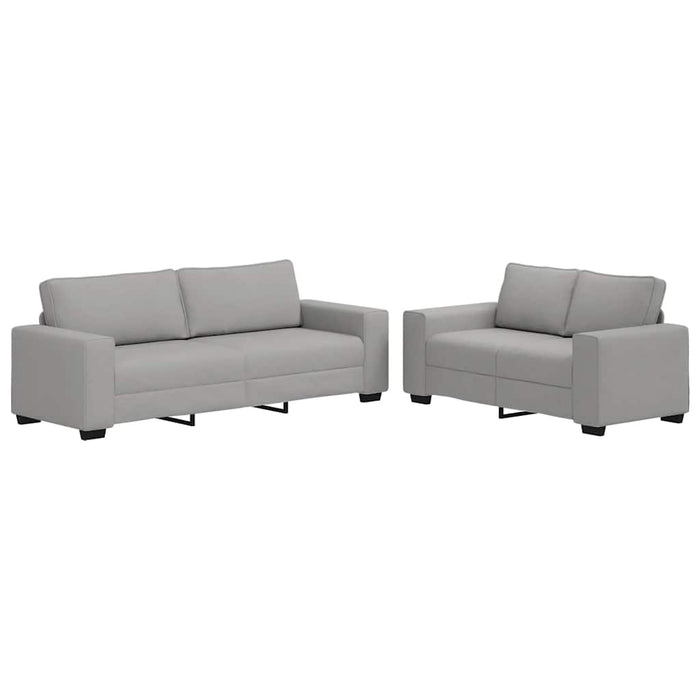 Set di Divani 2 pz con Cuscini Grigio Nuvola in Tessuto 3324739