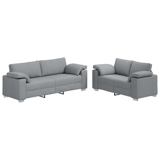 Set di divani 2 pcs Grigio chiaro 219 x 77 x 82 cm Tessuto 3324740