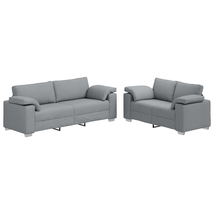 Set di divani 2 pcs Grigio chiaro 219 x 77 x 82 cm Tessuto 3324740