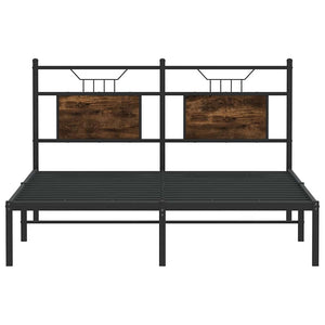 Giroletto senza Materasso-Struttura Letto Rovere Fumo 137x190 cm in Truciolato 385997