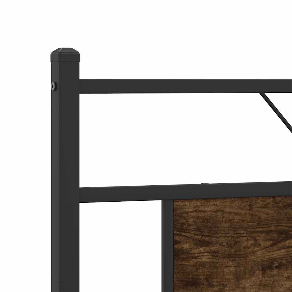 Giroletto senza Materasso-Struttura Letto Rovere Fumo 160x200 cm in Truciolato 327574