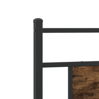 Giroletto senza Materasso-Struttura Letto Rovere Fumo 80x200 cm in Truciolato 153915