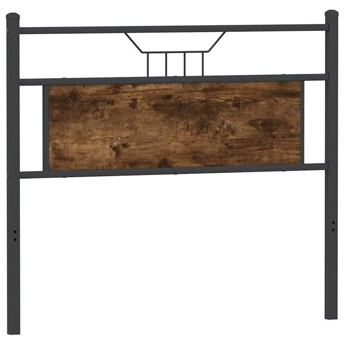 Testiera Rovere Fumo 100 cm in Legno Multistrato e Acciaio 4106772