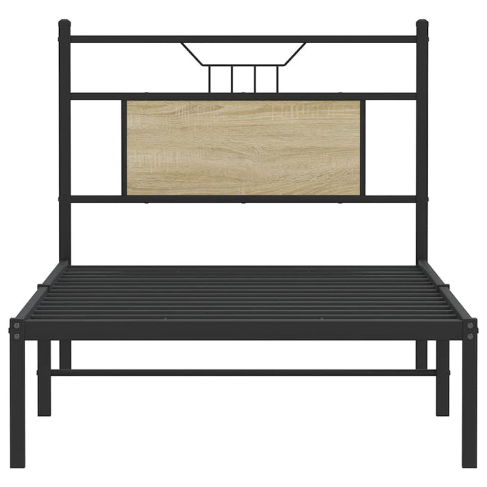 Giroletto senza Materasso-Struttura Letto Rovere Sonoma 90x190 cm in Truciolato 759087