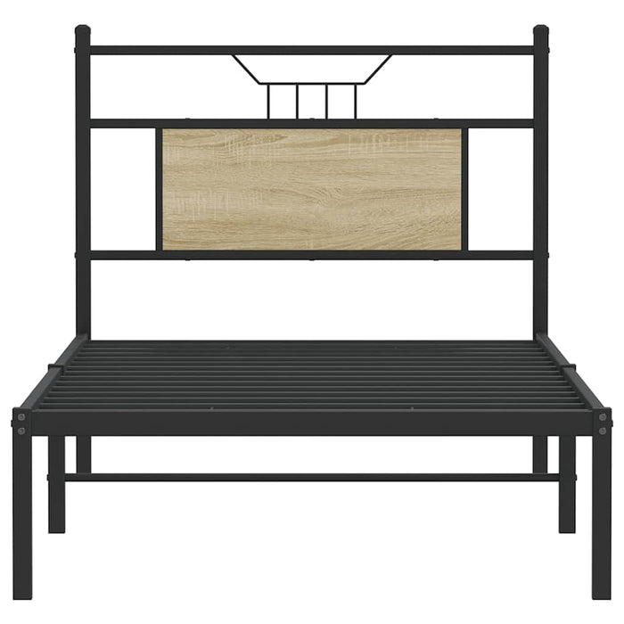 Giroletto senza Materasso-Struttura Letto Rovere Sonoma 90x200 cm in Truciolato 430015