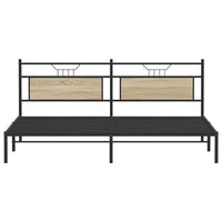 vidaXL Giroletto senza Materasso Rovere Sonoma 200x200cm in Truciolato