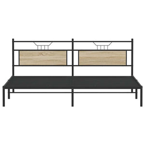 vidaXL Giroletto senza Materasso Rovere Sonoma 200x200cm in Truciolato