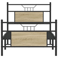 Giroletto senza Materasso-Struttura Letto Rovere Sonoma 90x190 cm in Truciolato 861715