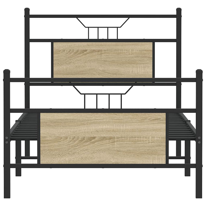 Giroletto senza Materasso-Struttura Letto Rovere Sonoma 90x190 cm in Truciolato 861715