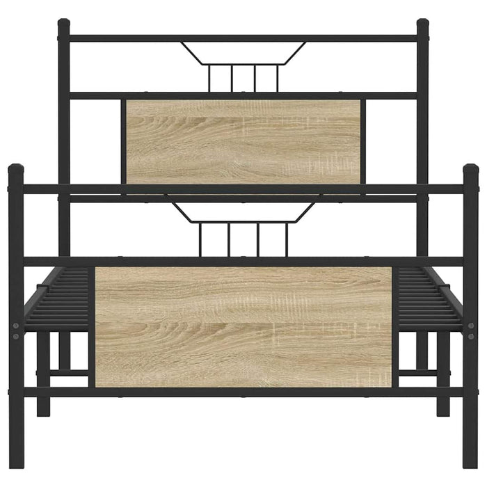 Giroletto senza Materasso-Struttura Letto Rovere Sonoma 90x200 cm in Truciolato 957027