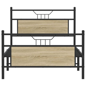 Giroletto senza Materasso-Struttura Letto Rovere Sonoma 100x190cm in Truciolato 305450