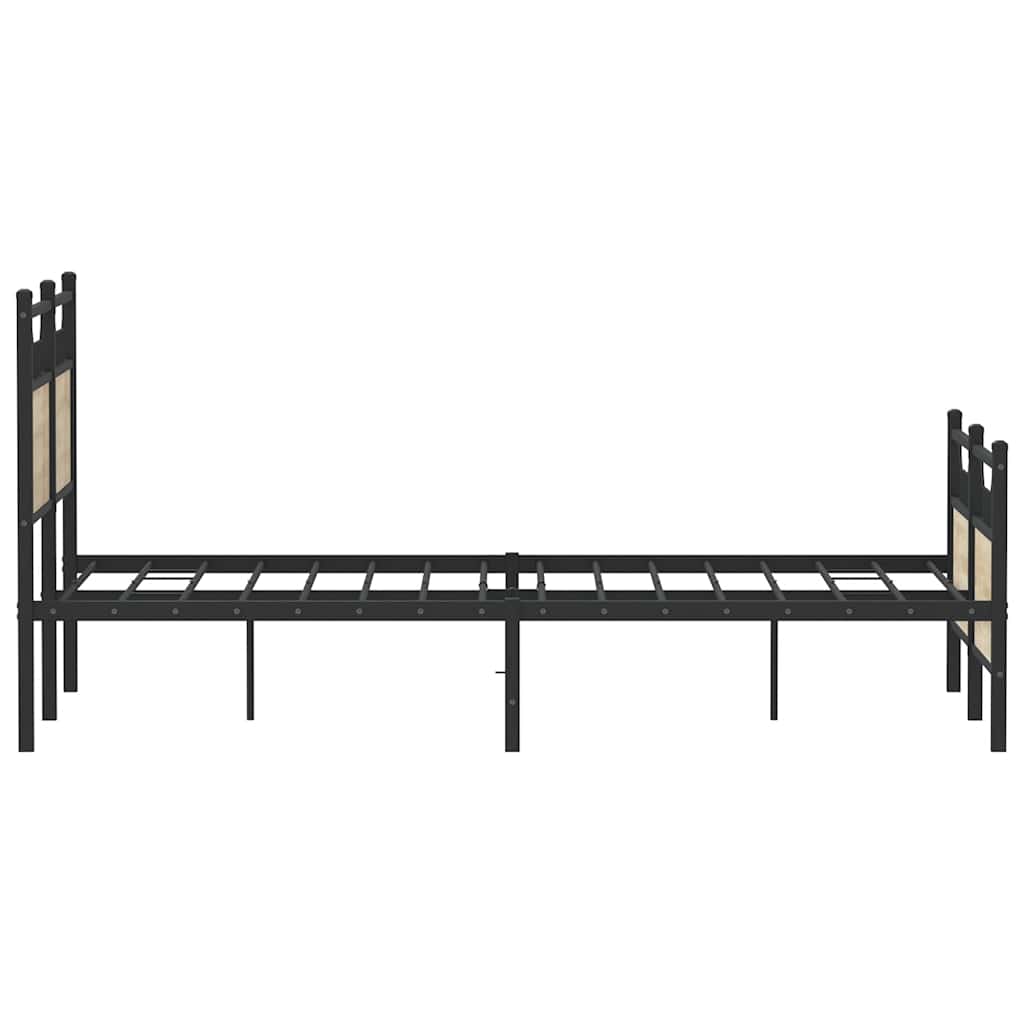 Giroletto senza Materasso-Struttura Letto Rovere Sonoma 120x190cm in Truciolato 289035