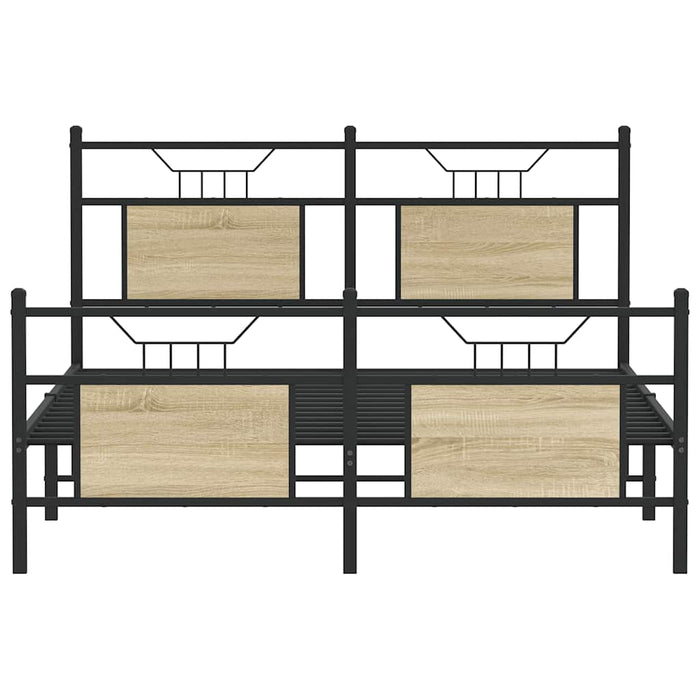 Giroletto senza Materasso-Struttura Letto Rovere Sonoma 140x190cm in Truciolato 313847