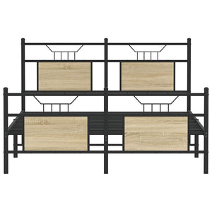 Giroletto senza Materasso-Struttura Letto Rovere Sonoma 140x200cm in Truciolato 997767