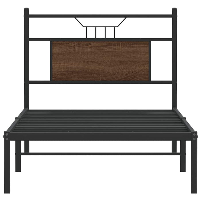 Giroletto senza Materasso-Struttura Letto Rovere Marrone 90x190cm in Truciolato 678797