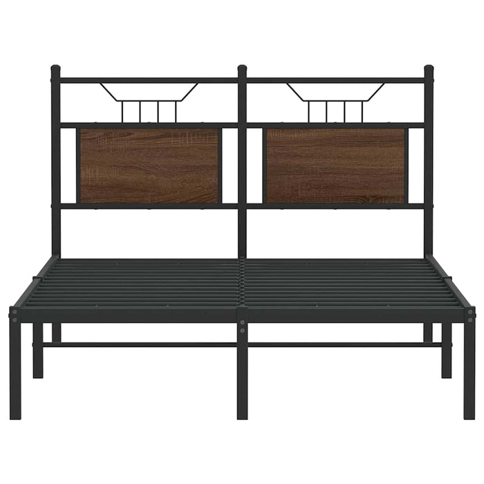 Giroletto senza Materasso-Struttura Letto Rovere Marrone 120x190 cm Truciolato 239340