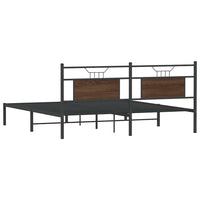 Giroletto senza Materasso-Struttura Letto Rovere Marrone 183x213 cm Truciolato